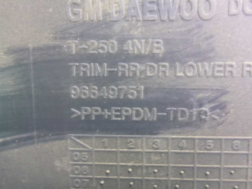 Обшивка двери задней правой