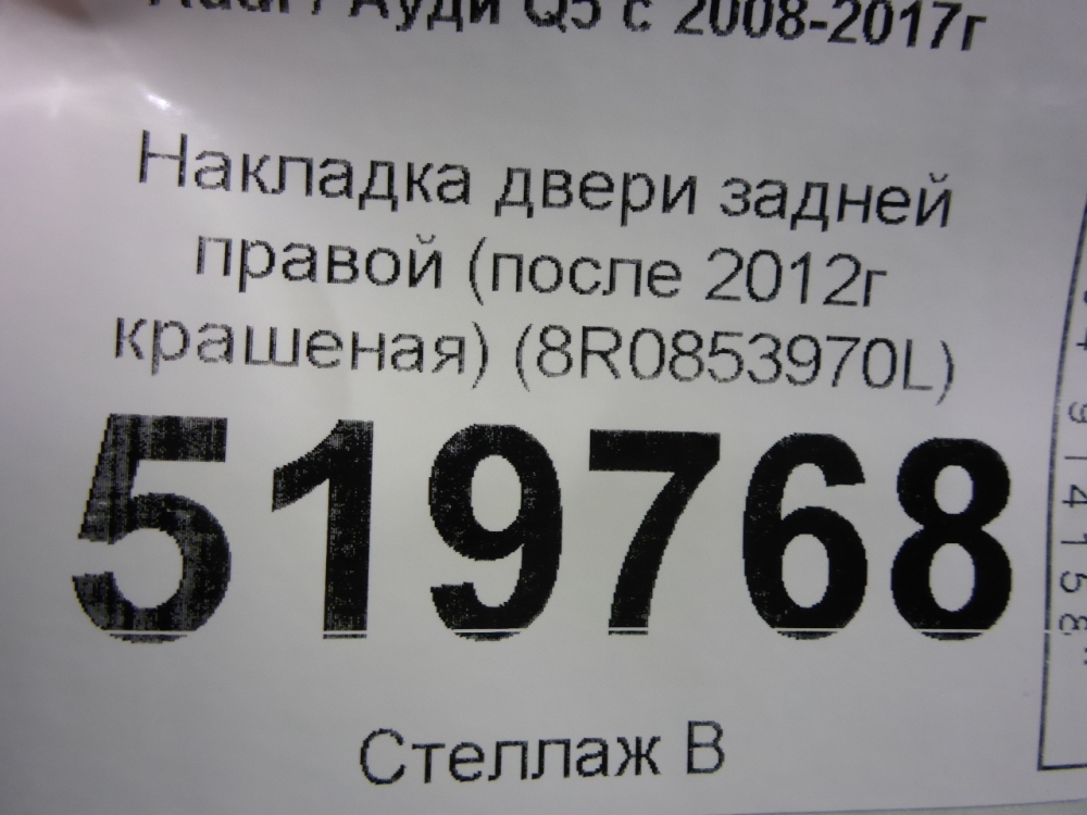 Накладка двери задней правой