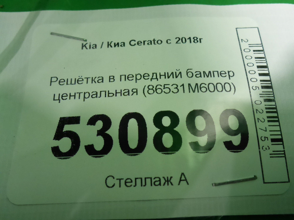 Решетка в бампер центральная