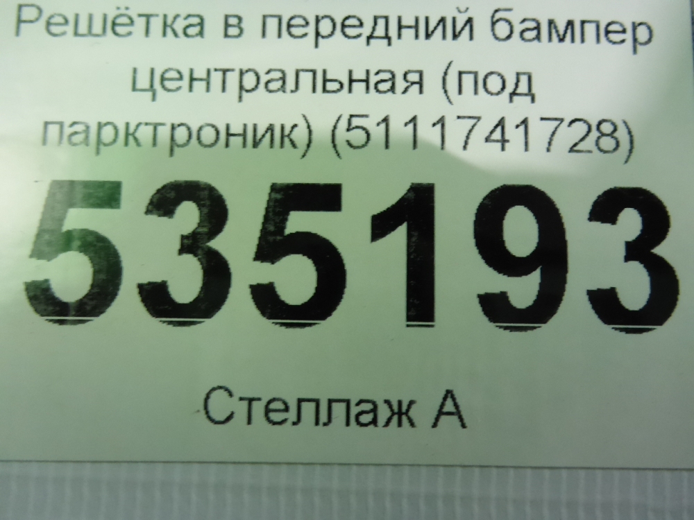 Решетка в бампер центральная