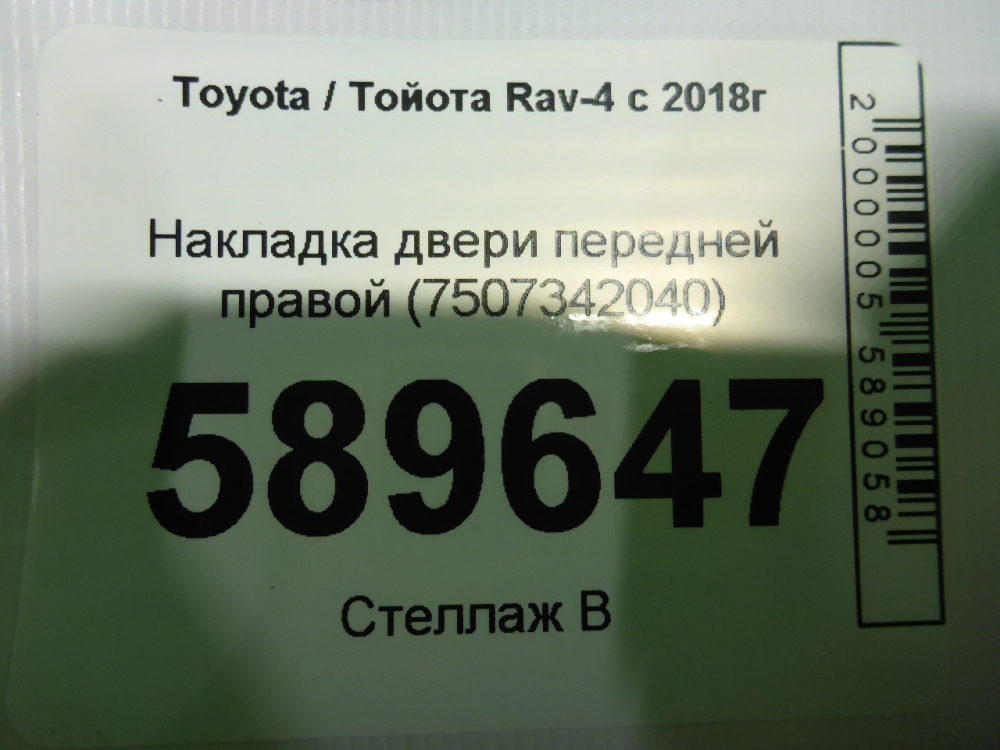 Накладка двери передней правой