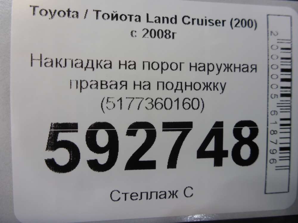 Накладка на подножку