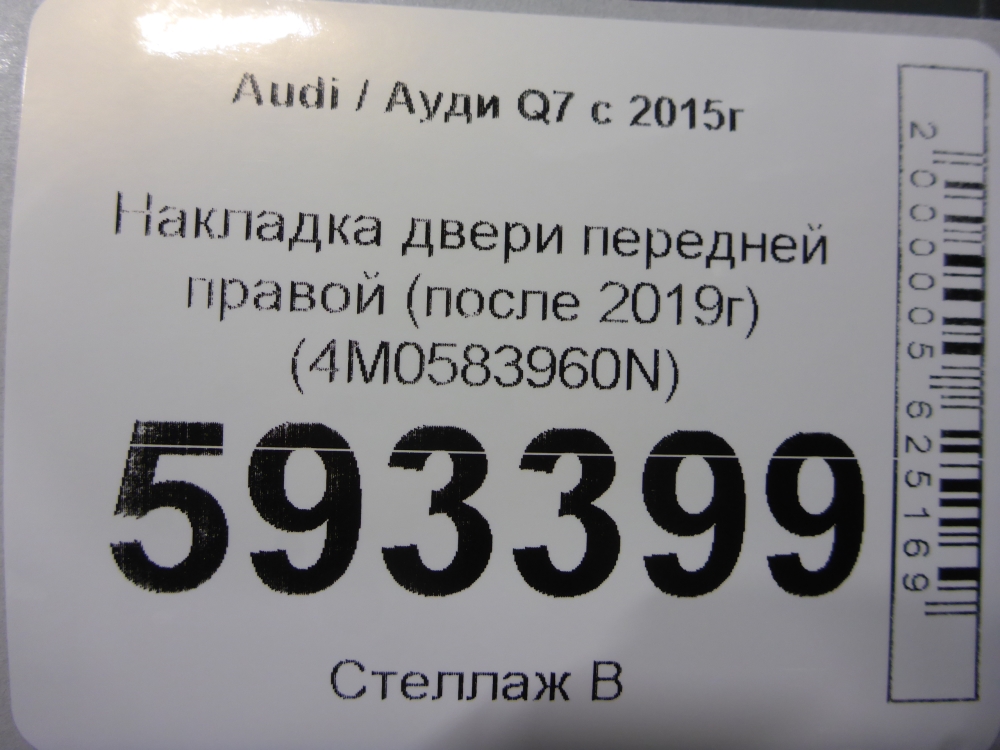 Накладка двери передней правой