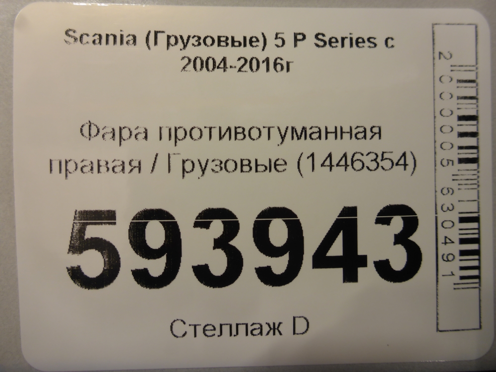Фара противотуманная правая
