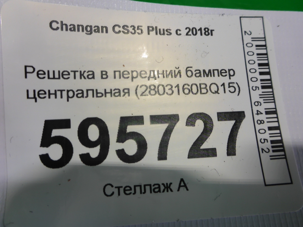 Решетка в бампер центральная