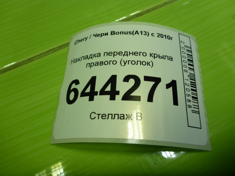 Накладка переднего крыла правого