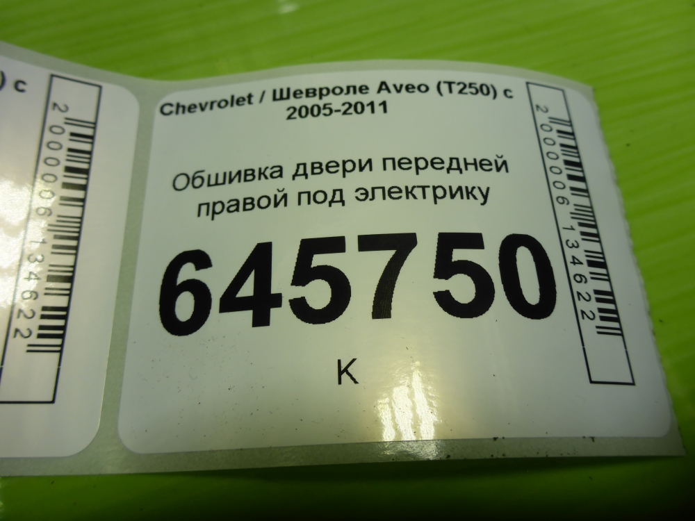 Обшивка двери передней правой