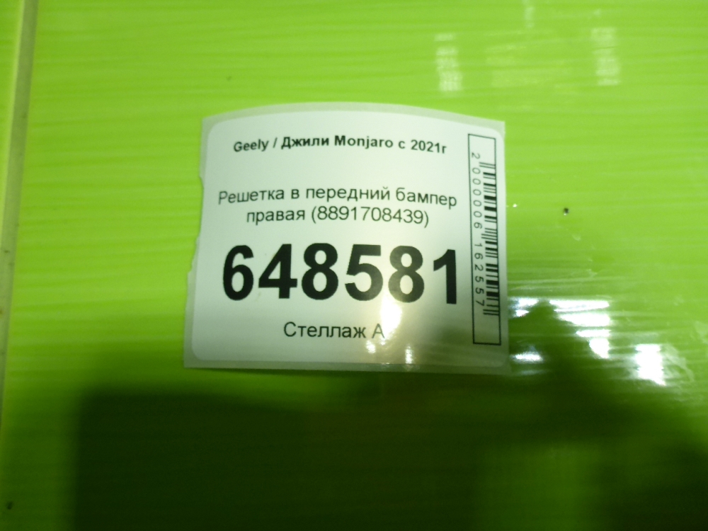Решетка в бампер правая