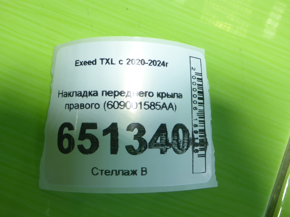Накладка переднего крыла правого