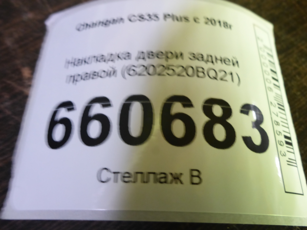 Накладка двери задней правой