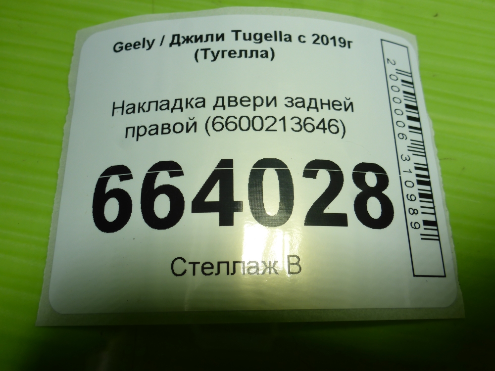 Накладка двери задней правой