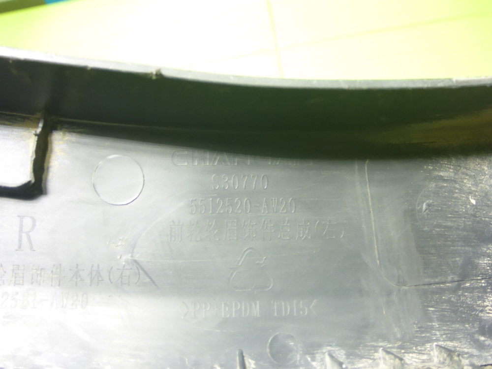 Накладка переднего крыла правого