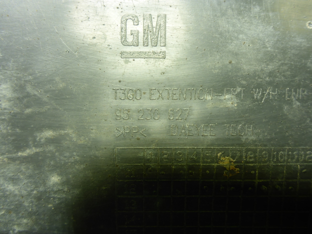 Пыльник двигателя боковой правый