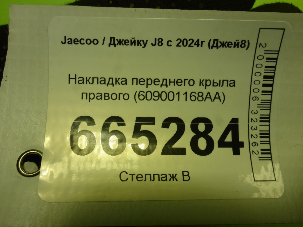 Накладка переднего крыла правого