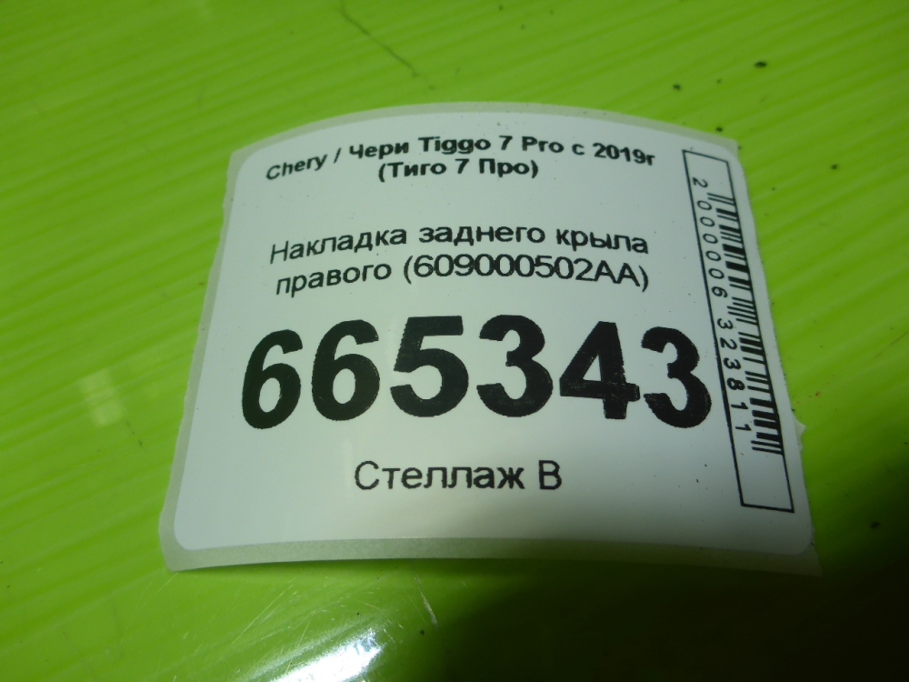 Накладка заднего крыла правого