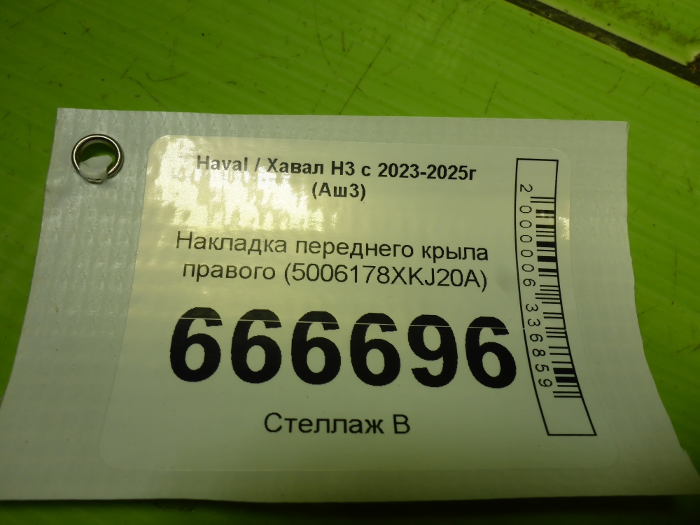 Накладка переднего крыла правого