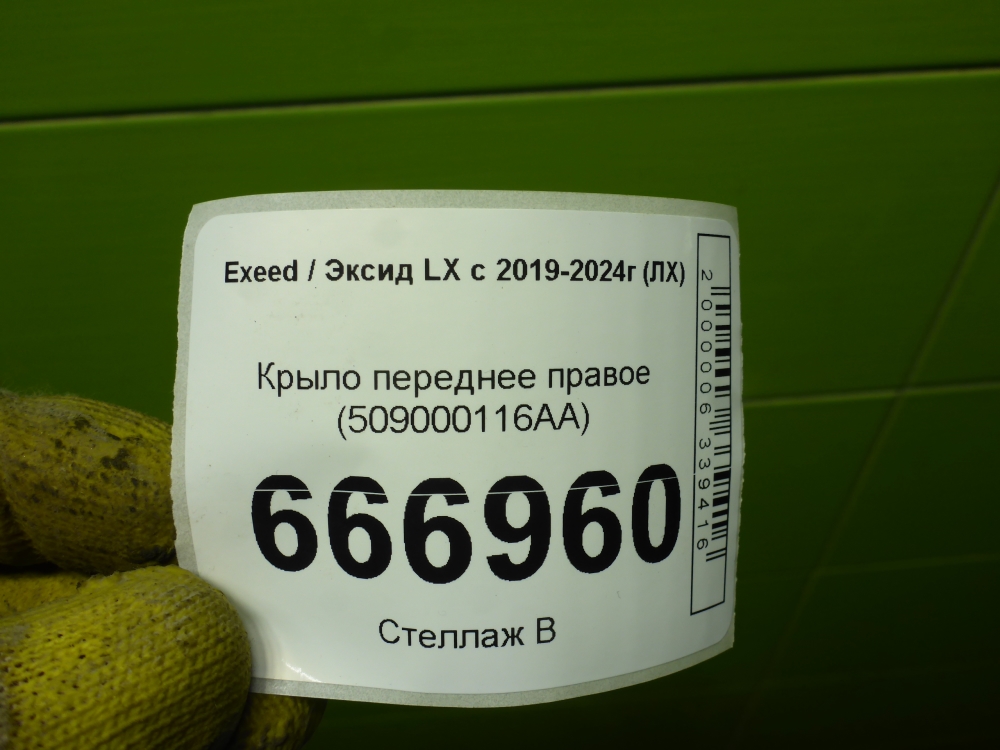 Крыло переднее правое