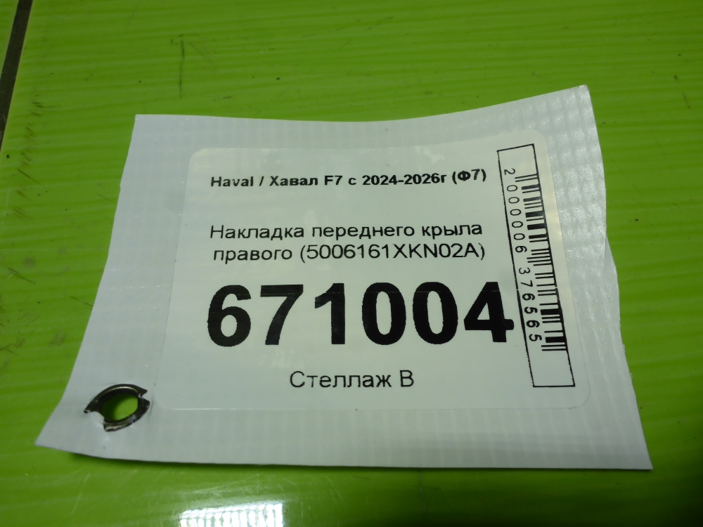 Накладка переднего крыла правого