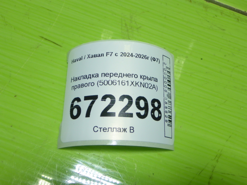 Накладка переднего крыла правого